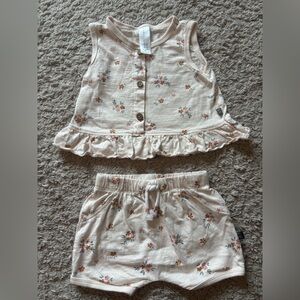 Floral Kids Matching Set - Cream